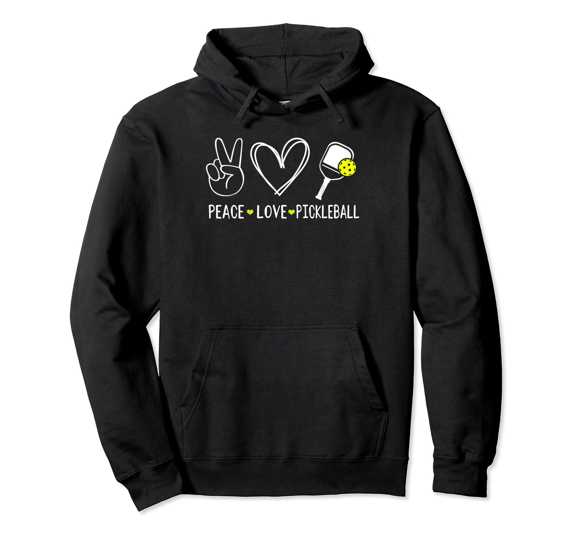 Love Pickleball Shirts Funny Peace Hoodie - Novelty Apparel for Adults - T-Shirt, Sweatshirt, Hoodie