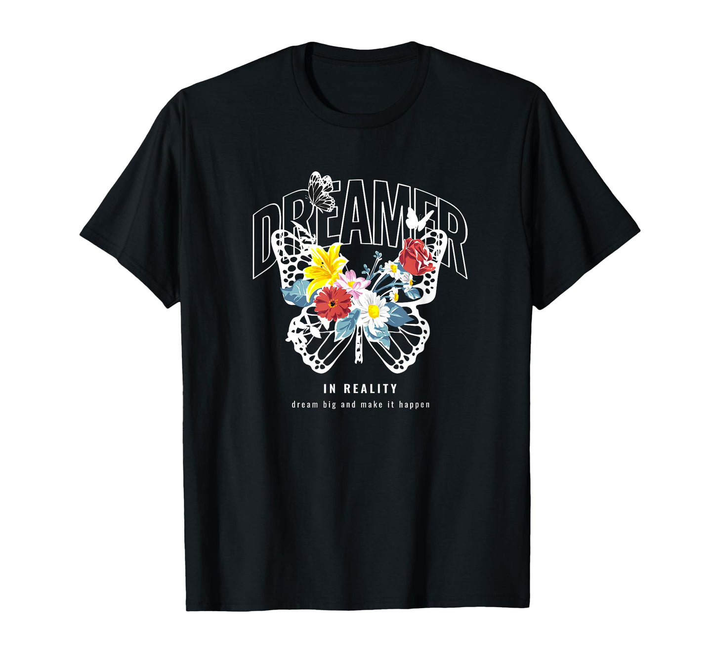 Butterfly Dreamer Y2K Grunge Aesthetic T-Shirt - Custom Art Print Unisex - T-Shirt, Sweatshirt, Hoodie