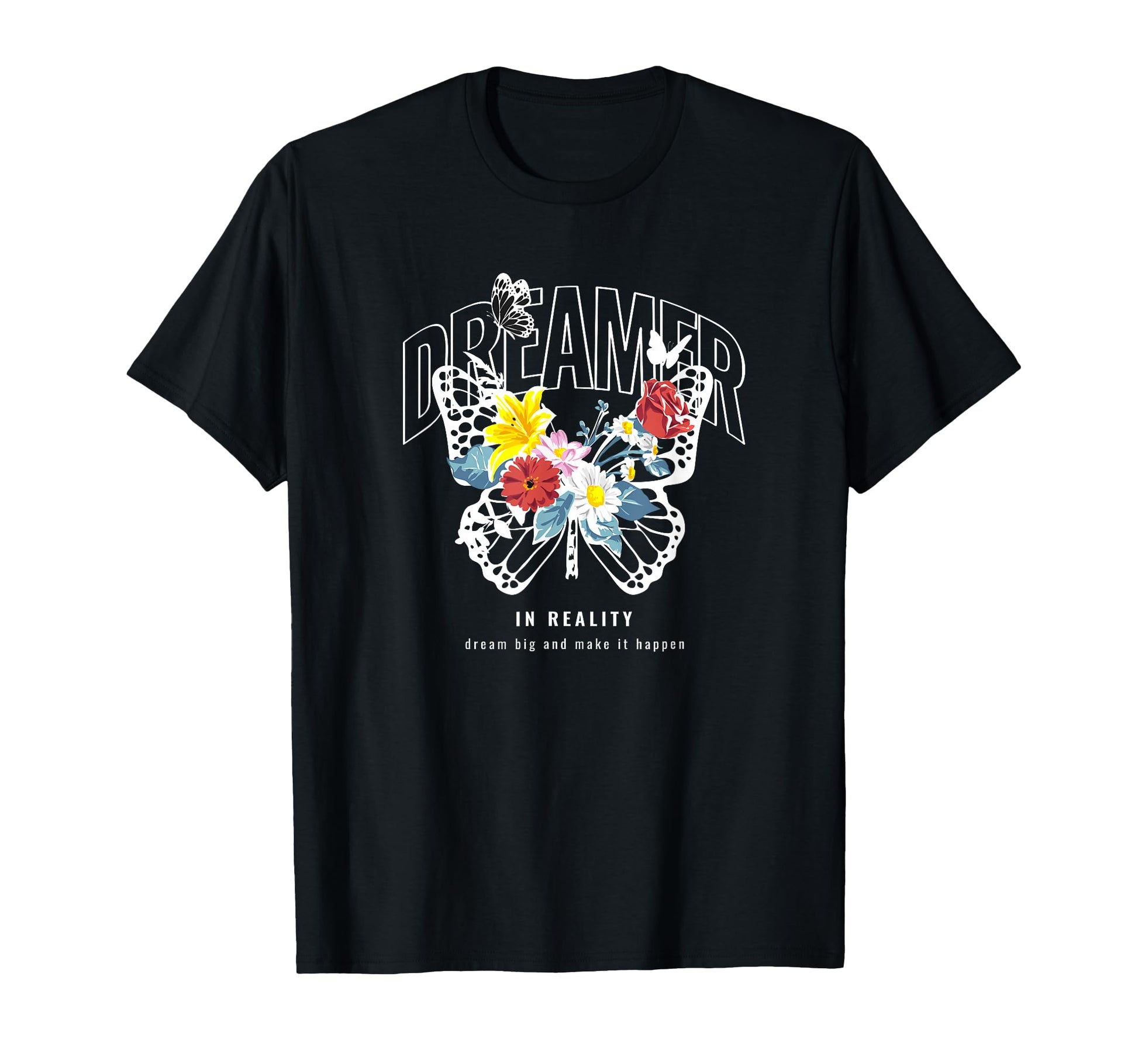 Butterfly Dreamer Y2K Grunge Aesthetic T-Shirt - Custom Art Print Unisex - T-Shirt, Sweatshirt, Hoodie