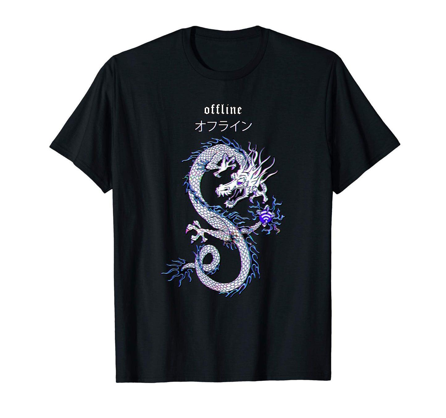 Offline Japanese Dragon Anime 90S T-Shirt - Aesthetic Graphic Men Women - T-Shirt, Sweatshirt, Hoodie