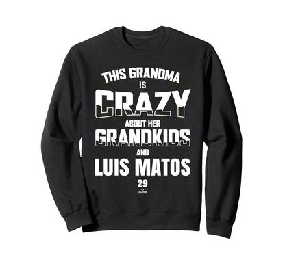 Grandma Crazy Luis Matos San Sweatshirt - Aesthetic Graphic for Adults - T-Shirt, Sweatshirt, Hoodie