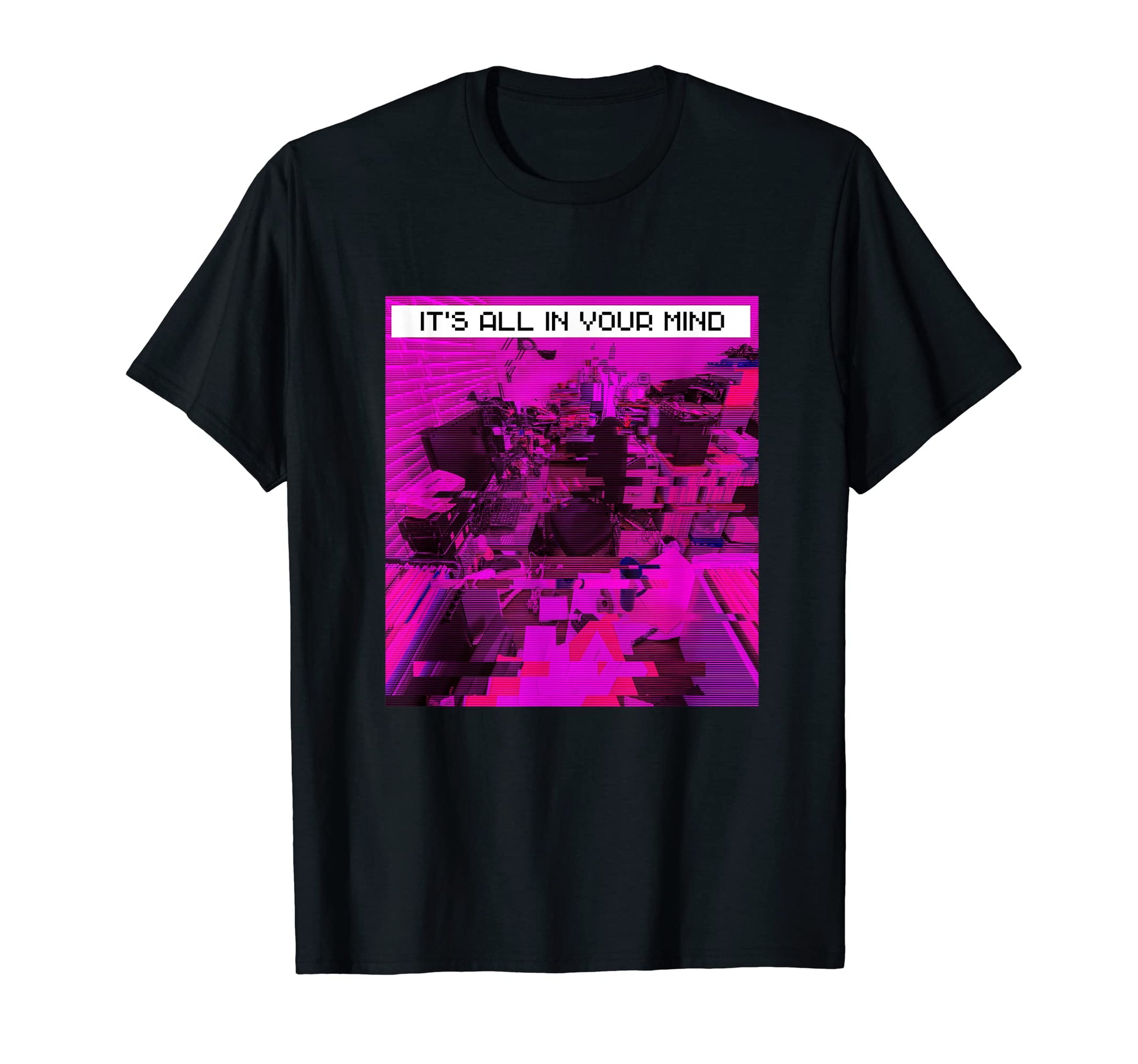 Its All Your Mind Emotional Vaporwave T-Shirt - Custom Art Print Unisex - T-Shirt, Sweatshirt, Hoodie