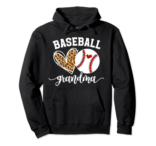 Baseball Grandma Heart Grandma Hoodie - Casual Everyday Wear Men Women - T-Shirt, Sweatshirt, Hoodie