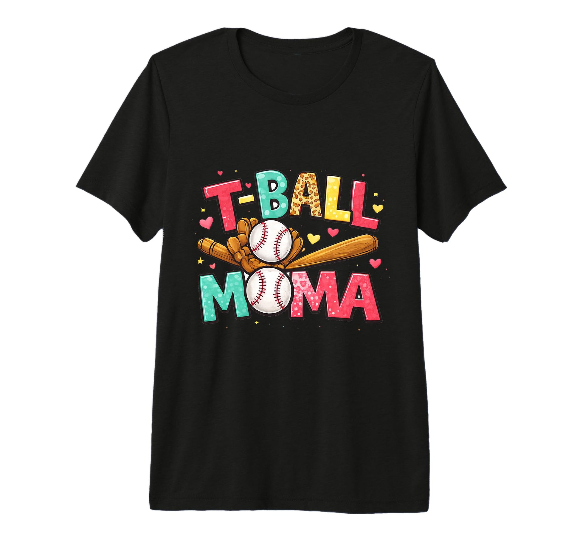 T Ball Mom Baseball Mom Colorful Tball T-Shirt - Aesthetic Graphic Unisex - T-Shirt, Sweatshirt, Hoodie