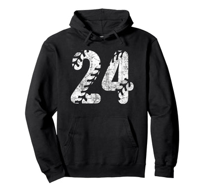Baseball Softball Mom 24 Number 24 Hoodie - Novelty Apparel Men Women - T-Shirt, Sweatshirt, Hoodie