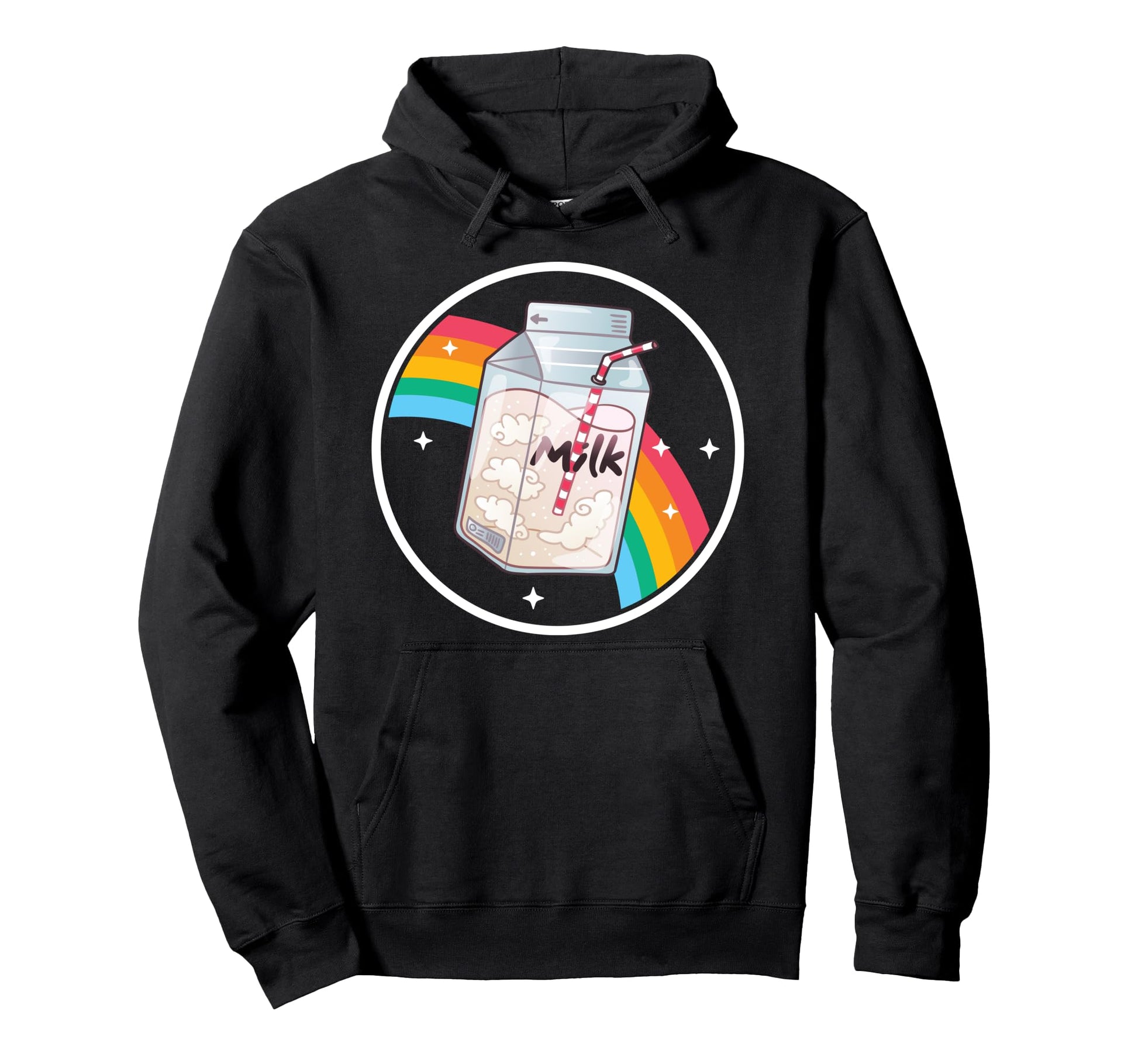 Milk Carton Rainbow Japan Otaku 80S Hoodie - Unique Graphic Men Women - T-Shirt, Sweatshirt, Hoodie
