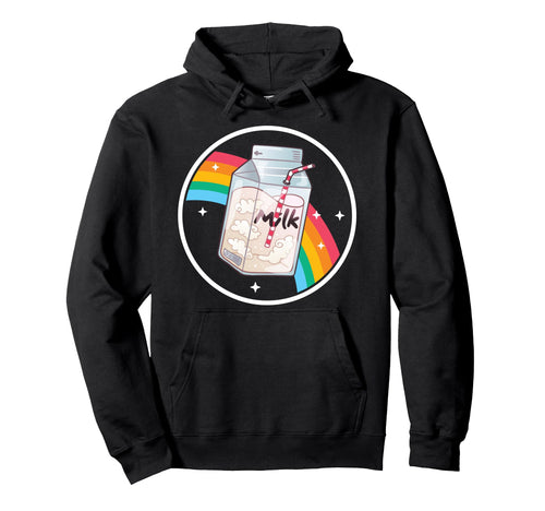 Milk Carton Rainbow Japan Otaku 80S Hoodie - Unique Graphic Men Women - T-Shirt, Sweatshirt, Hoodie