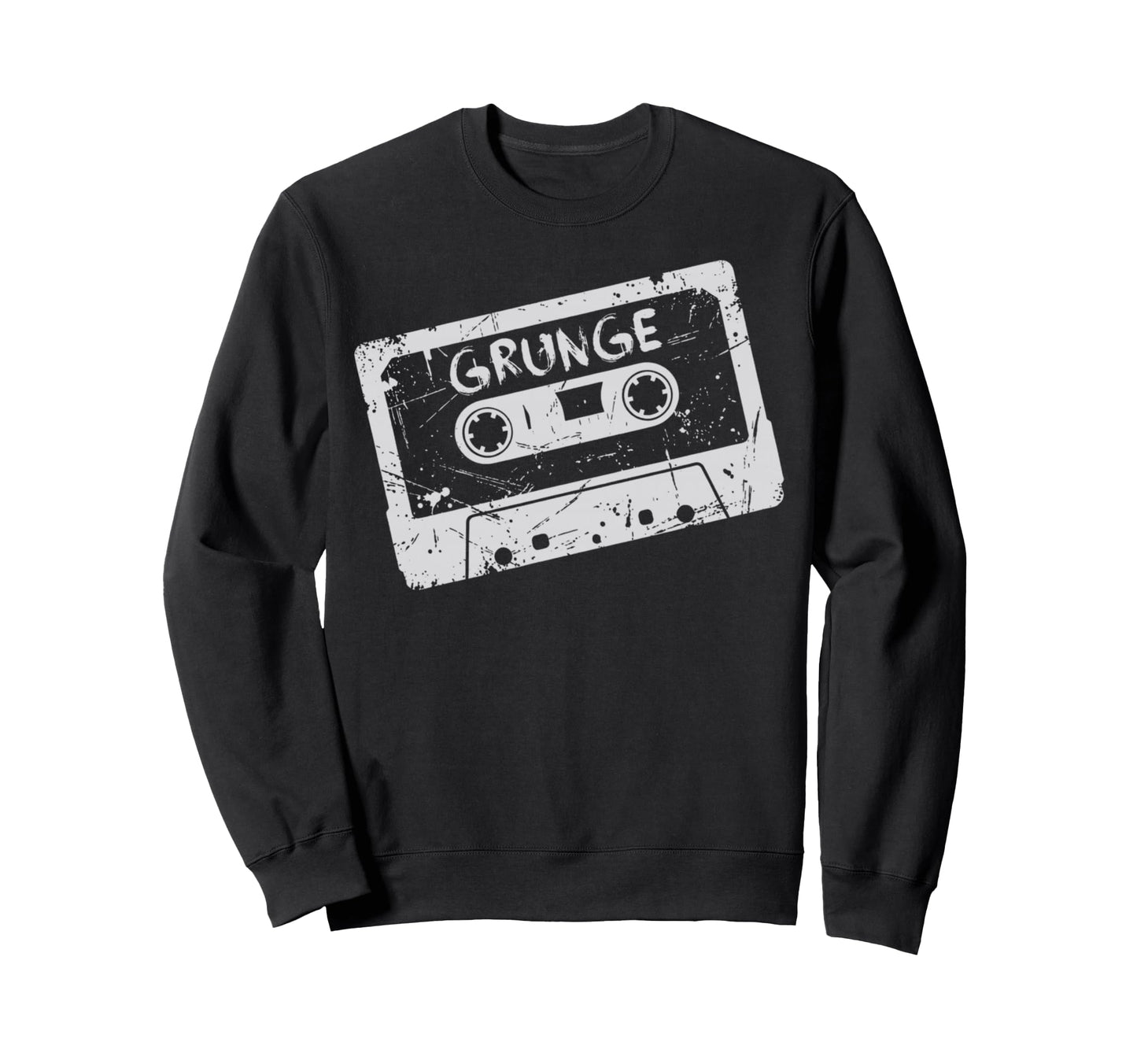 Grunge Cassette Tape Throwback Sweatshirt - Casual Everyday Wear for Adults - T-Shirt, Sweatshirt, Hoodie