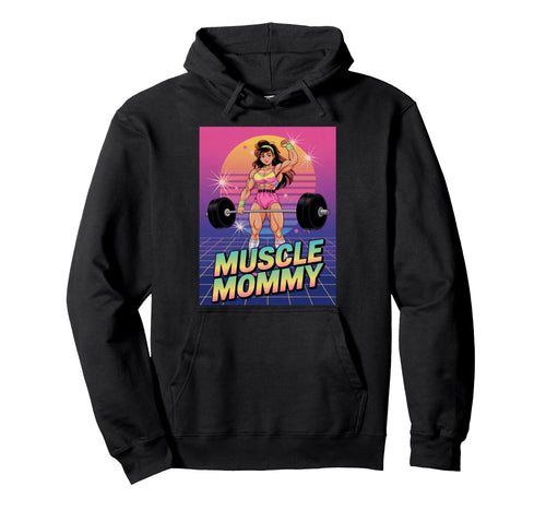 Anime Muscle Mommy Weightlifting Fitness Hoodie - Aesthetic Graphic Unisex - T-Shirt, Sweatshirt, Hoodie