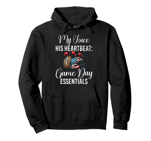 My Voice His Heartbeat Game Day Hoodie - Unique Graphic for Adults - T-Shirt, Sweatshirt, Hoodie