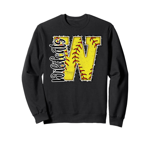 Wildcats Softball Mom Game Day Sweatshirt - Graphic Print for Adults - T-Shirt, Sweatshirt, Hoodie
