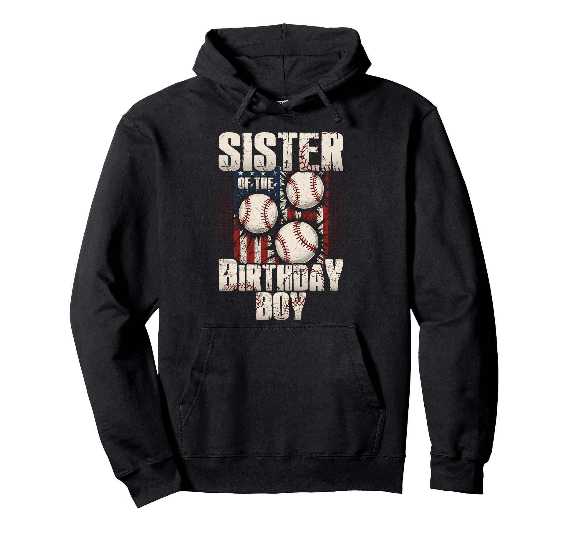Sister Birthday Matching Baseball Hoodie - Fun Novelty Design for Adults - T-Shirt, Sweatshirt, Hoodie