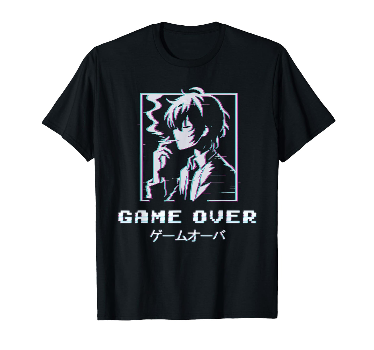 Game Over Anime Sad Japanese T-Shirt - Streetwear Style for Adults - T-Shirt, Sweatshirt, Hoodie