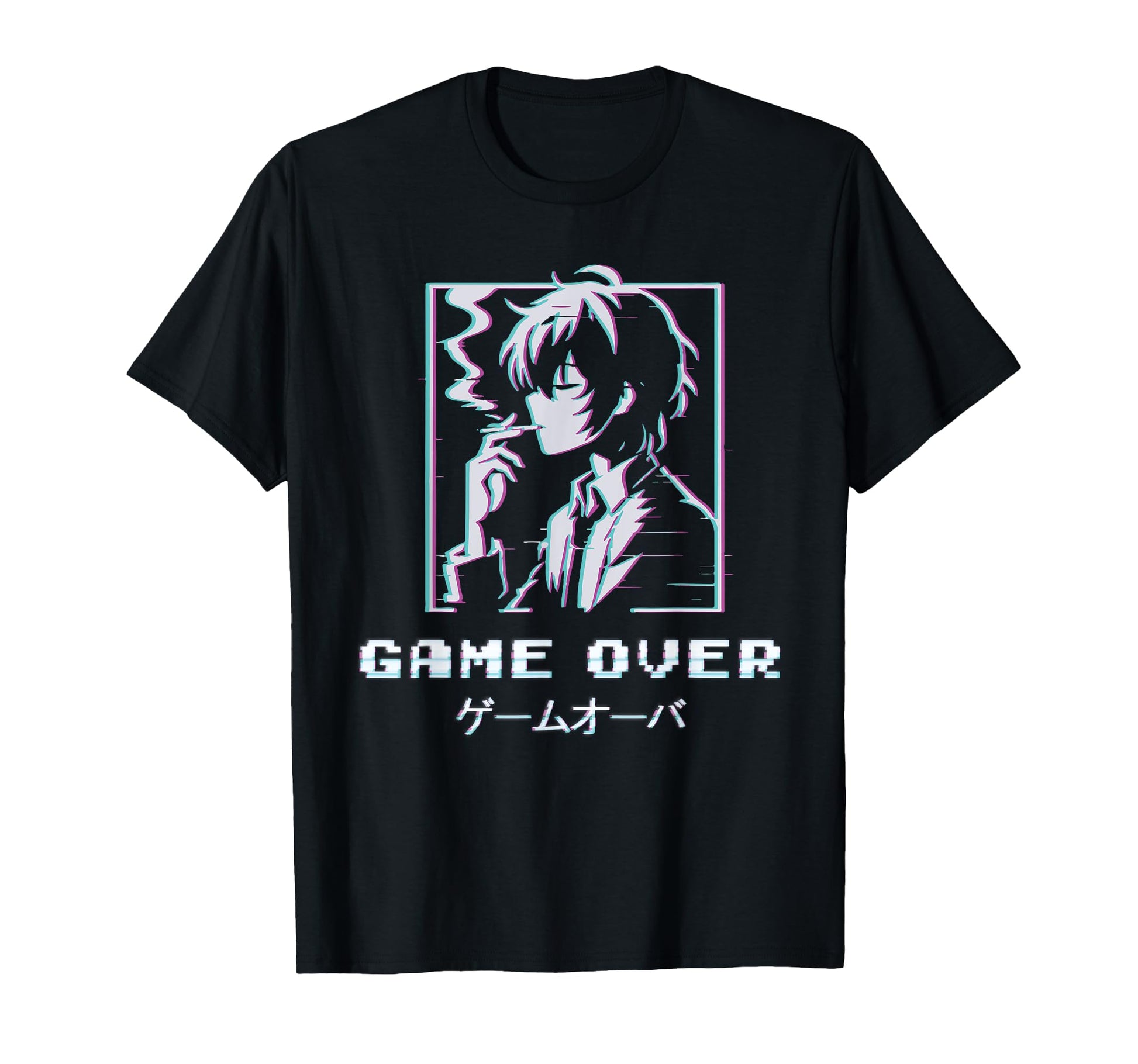 Game Over Anime Sad Japanese T-Shirt - Streetwear Style for Adults - T-Shirt, Sweatshirt, Hoodie