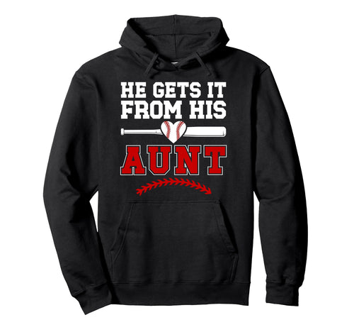 Proud Baseball Aunt Baseball Player Hoodie - Novelty Apparel Men Women - T-Shirt, Sweatshirt, Hoodie