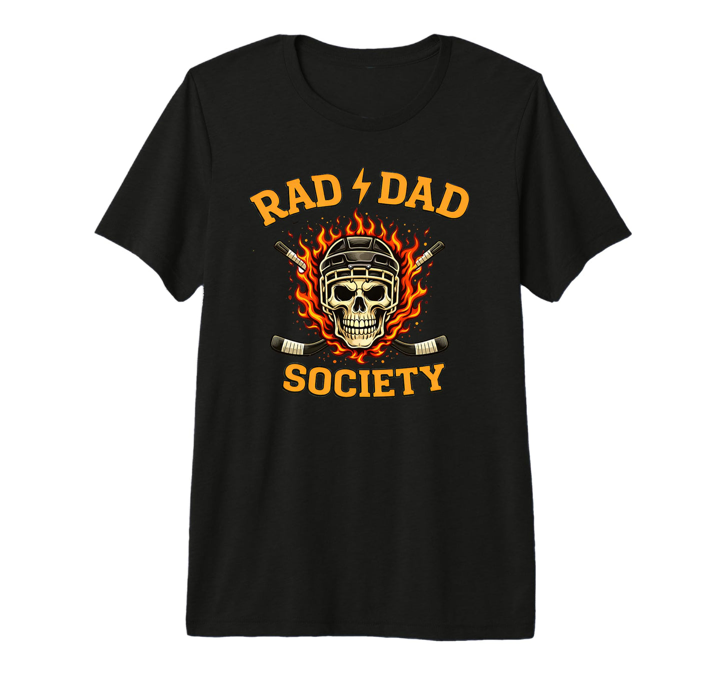 Hockey Father Rad Dad Society Gameday T-Shirt - Fun Novelty Design Unisex - T-Shirt, Sweatshirt, Hoodie