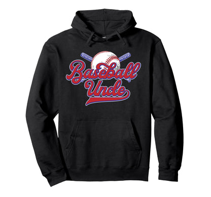 Baseball Uncle Baseball Player Hoodie - Casual Everyday Wear Men Women - T-Shirt, Sweatshirt, Hoodie
