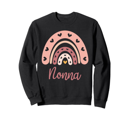 Nonna Birthday Rainbow Boho Nonna Sweatshirt - Trendy Graphic for Adults - T-Shirt, Sweatshirt, Hoodie