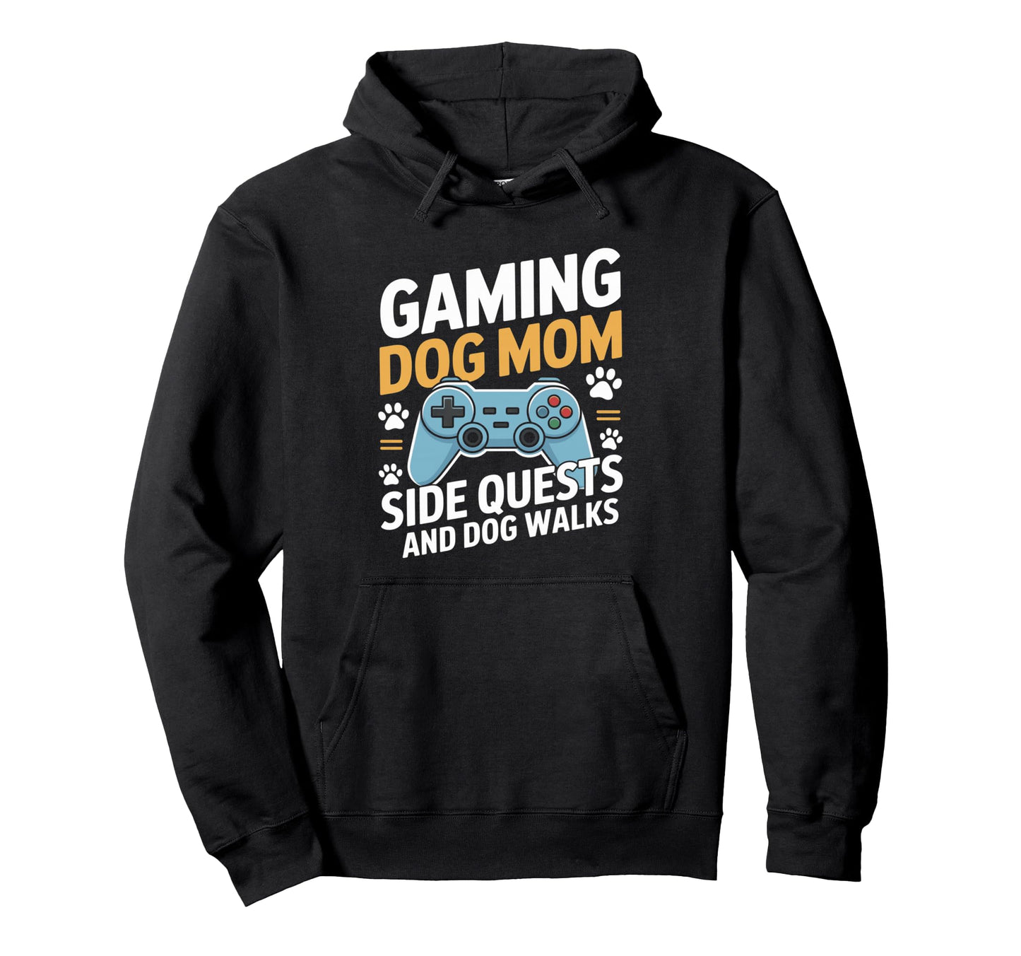 Gaming Dog Mom Side Quests And Dog Walks Hoodie - Unique Graphic Unisex - T-Shirt, Sweatshirt, Hoodie