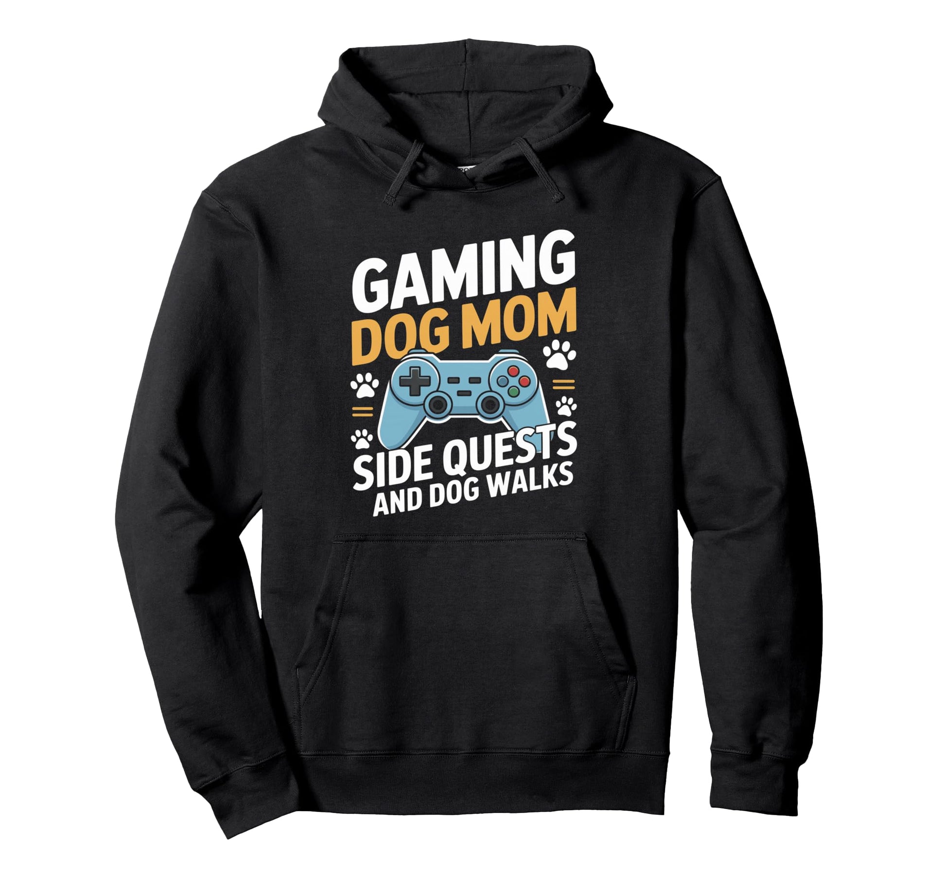 Gaming Dog Mom Side Quests And Dog Walks Hoodie - Unique Graphic Unisex - T-Shirt, Sweatshirt, Hoodie