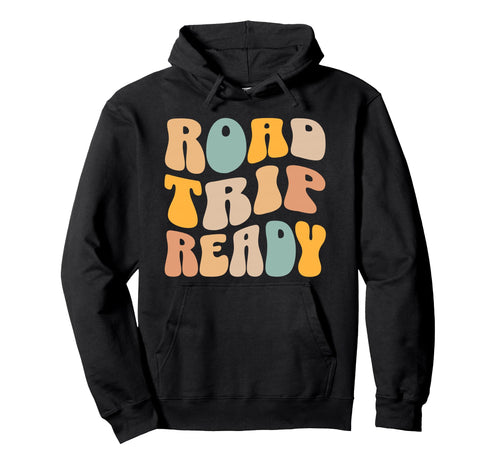 Road Trip Ready Boho Wavy Letters Hoodie - Custom Art Print for Adults - T-Shirt, Sweatshirt, Hoodie