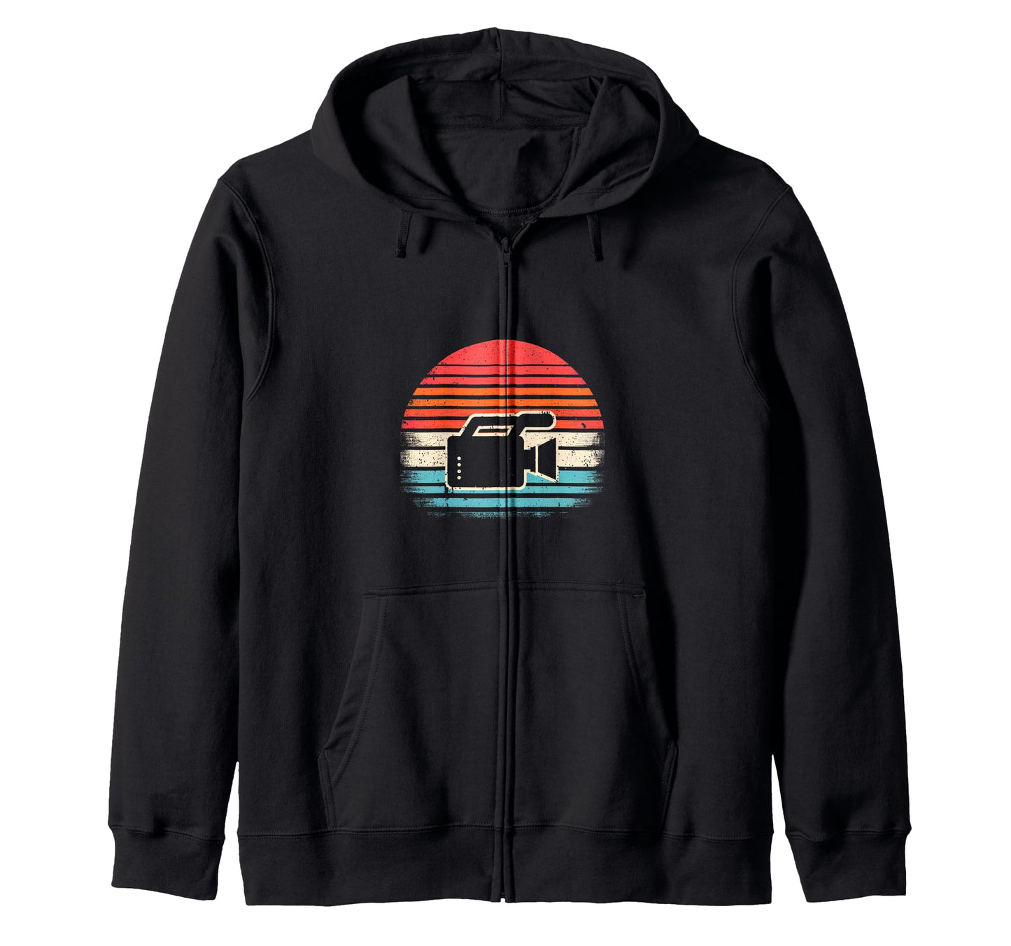 Sunset Video Camera Hoodie - Unique Graphic for Adults - T-Shirt, Sweatshirt, Hoodie