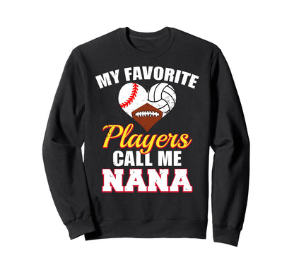 My Favorite Players Baseball Sweatshirt - Casual Everyday Wear Men Women - T-Shirt, Sweatshirt, Hoodie