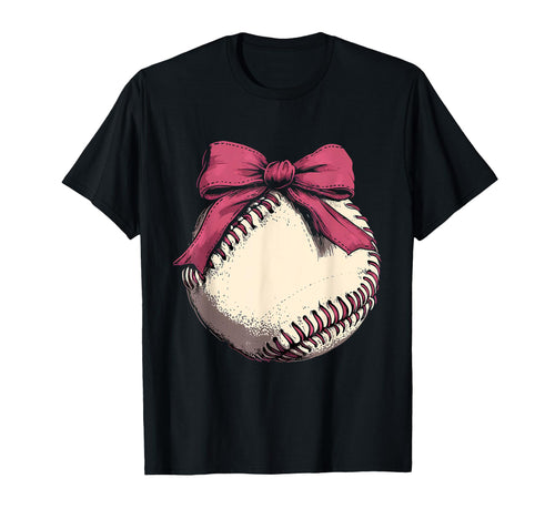 Baseball Coquette Bow Baseball Mom T-Shirt - Streetwear Style Men Women - T-Shirt, Sweatshirt, Hoodie