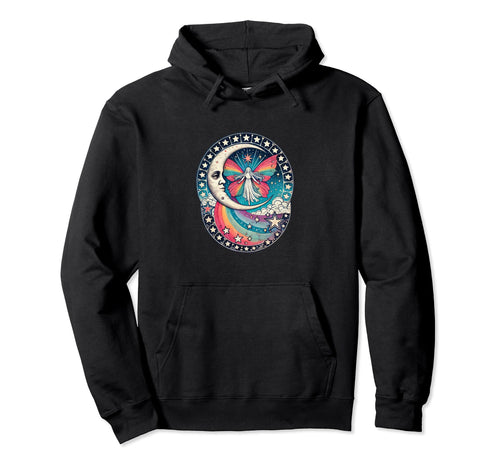Celestial Rainbow Fairy Art Moon Child Hoodie - Novelty Apparel Men Women - T-Shirt, Sweatshirt, Hoodie