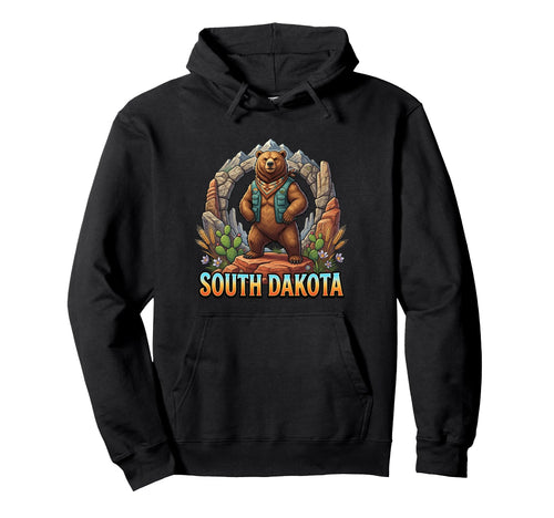 South Dakota Bear Badlands Hoodie - Casual Everyday Wear Men Women - T-Shirt, Sweatshirt, Hoodie