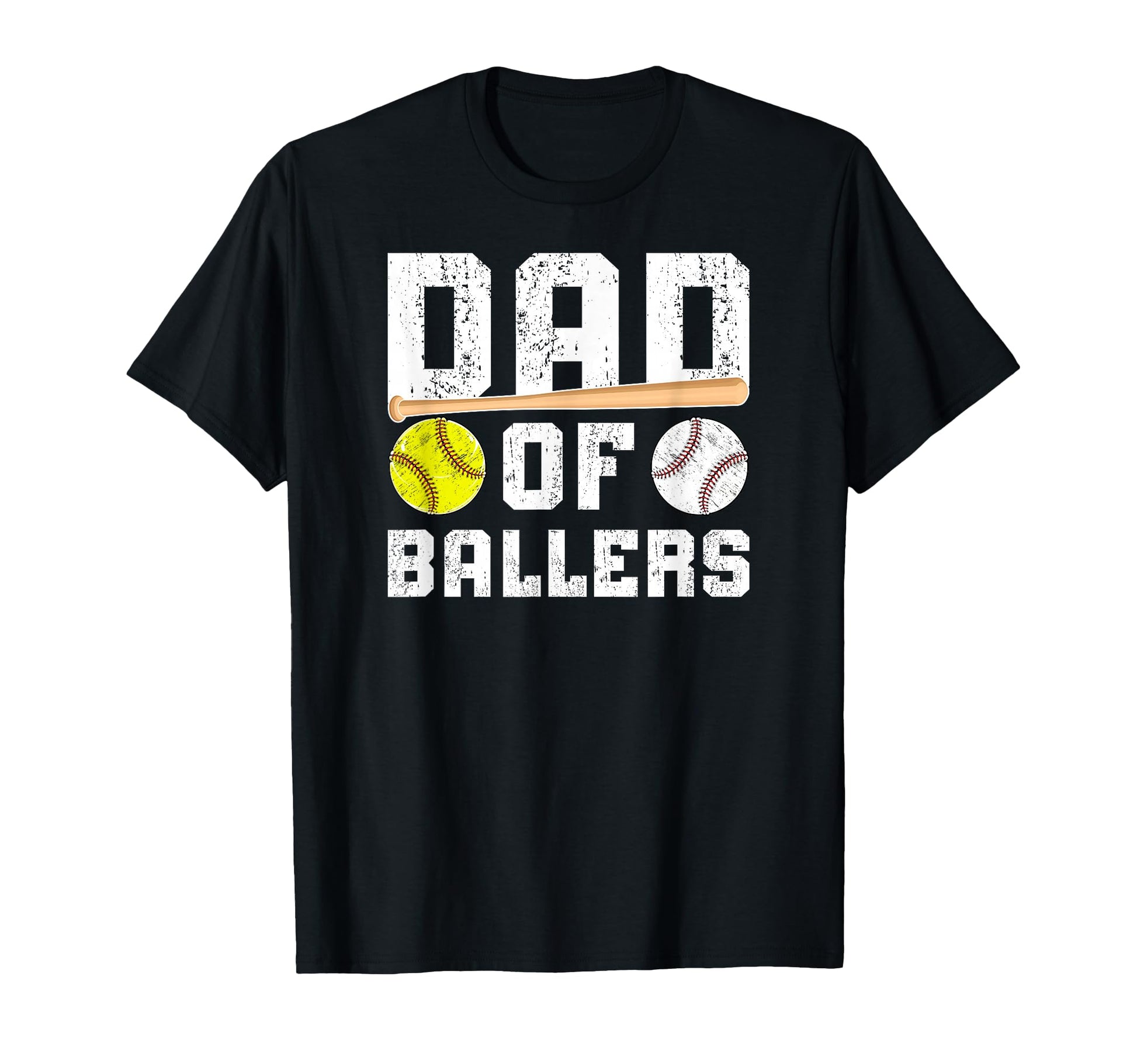 Dad Ballers Softball Baseball Dad T-Shirt - Unique Graphic for Adults - T-Shirt, Sweatshirt, Hoodie