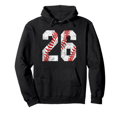 Baseball Mom 26 Jersey Baseball Hoodie - Unique Graphic for Adults - T-Shirt, Sweatshirt, Hoodie