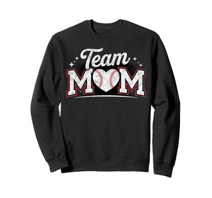 Baseball Team Mom Mother Baseball Sweatshirt - Aesthetic Graphic Unisex - T-Shirt, Sweatshirt, Hoodie