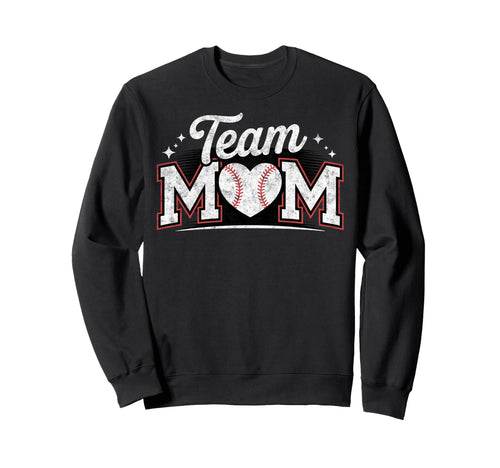 Baseball Team Mom Mother Baseball Sweatshirt - Aesthetic Graphic Unisex - T-Shirt, Sweatshirt, Hoodie
