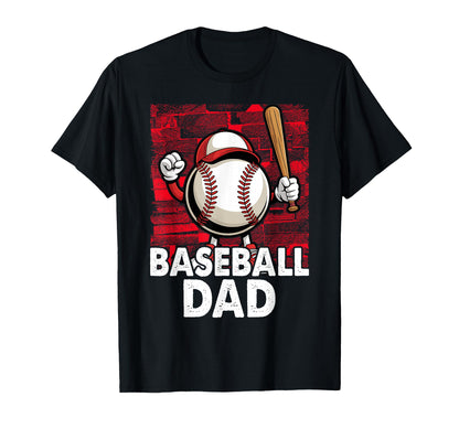 Mens Baseball Dad Fathers Day Baseball T-Shirt - Trendy Graphic Unisex - T-Shirt, Sweatshirt, Hoodie