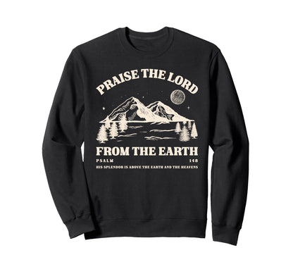 Boho Christian Fall Camping Psalm Sweatshirt - Streetwear Style for Adults - T-Shirt, Sweatshirt, Hoodie