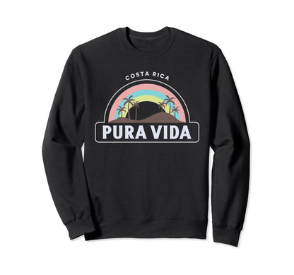 Sunset Rainbow Pura Vida Costa Rica Sweatshirt - Graphic Print for Adults - T-Shirt, Sweatshirt, Hoodie