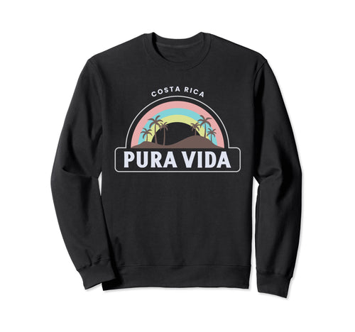 Sunset Rainbow Pura Vida Costa Rica Sweatshirt - Graphic Print for Adults - T-Shirt, Sweatshirt, Hoodie