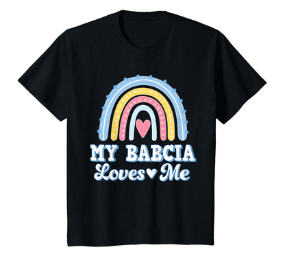 My Babcia Loves Me Rainbow Grandchild T-Shirt - Minimalist Print for Adults - T-Shirt, Sweatshirt, Hoodie