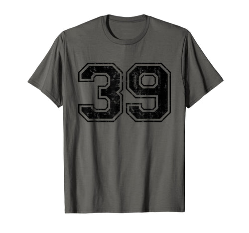 Number 39 Varsity Distressed Sport T-Shirt - Minimalist Print Men Women - T-Shirt, Sweatshirt, Hoodie