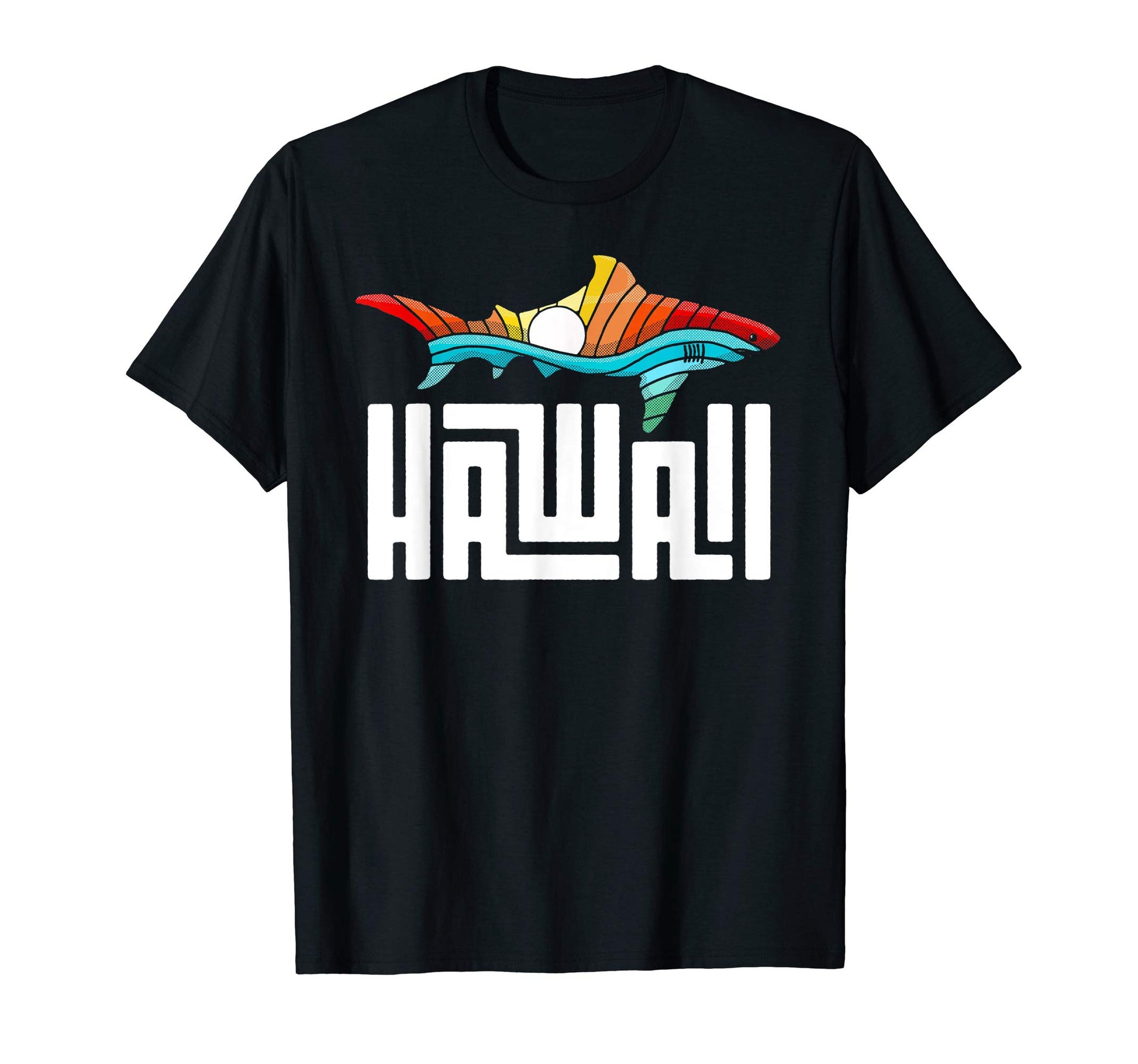 Hawaii Rainbow Shark T-Shirt - Custom Art Print Unisex - T-Shirt, Sweatshirt, Hoodie