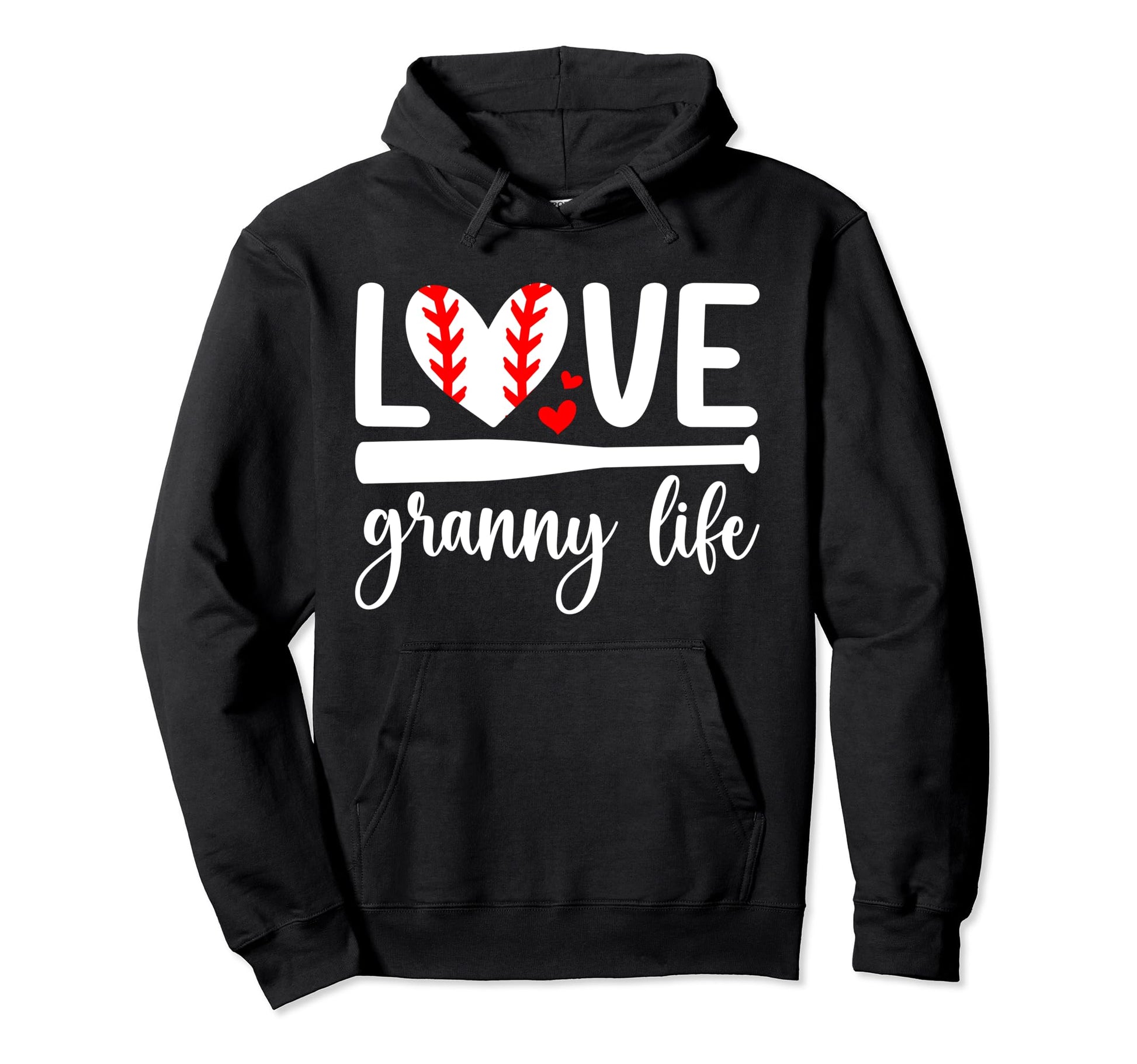 Love Granny Life Baseball Granny Hoodie - Minimalist Print for Adults - T-Shirt, Sweatshirt, Hoodie