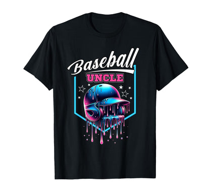 Baseball Uncle Fathers Day Baseball Drip T-Shirt - Aesthetic Graphic Unisex - T-Shirt, Sweatshirt, Hoodie