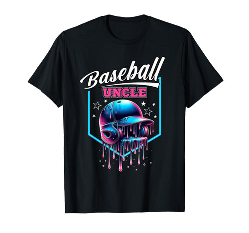 Baseball Uncle Fathers Day Baseball Drip T-Shirt - Aesthetic Graphic Unisex - T-Shirt, Sweatshirt, Hoodie