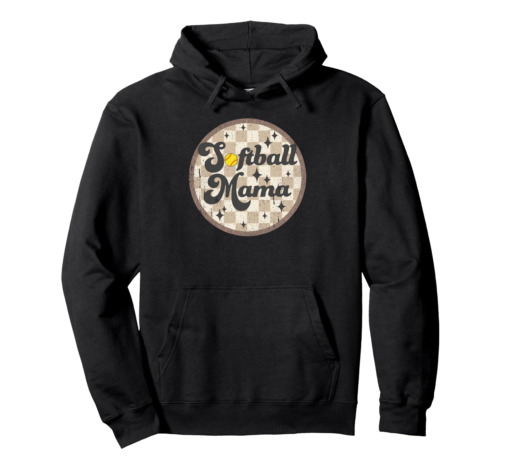 Softball Mama Mom Game Mothers Day Hoodie - Graphic Print Men Women - T-Shirt, Sweatshirt, Hoodie