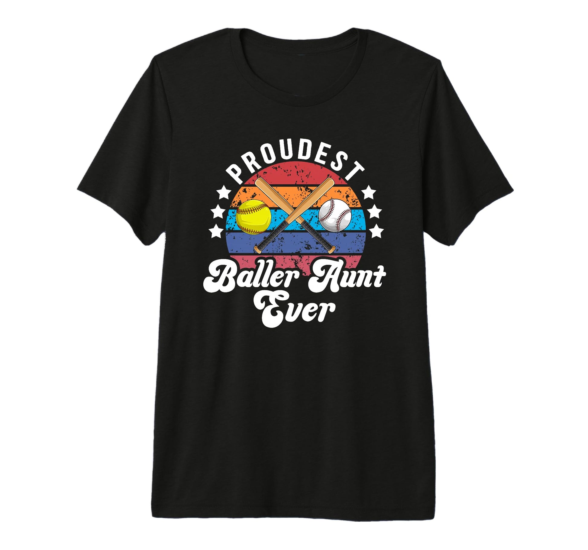 Proudest Baller Aunt Ever Softball T-Shirt - Trendy Graphic Men Women - T-Shirt, Sweatshirt, Hoodie