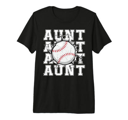 Baseball Aunt Cracked Wall Family T-Shirt - Trendy Graphic Men Women - T-Shirt, Sweatshirt, Hoodie