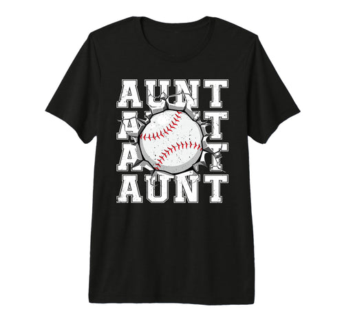 Baseball Aunt Cracked Wall Family T-Shirt - Trendy Graphic Men Women - T-Shirt, Sweatshirt, Hoodie