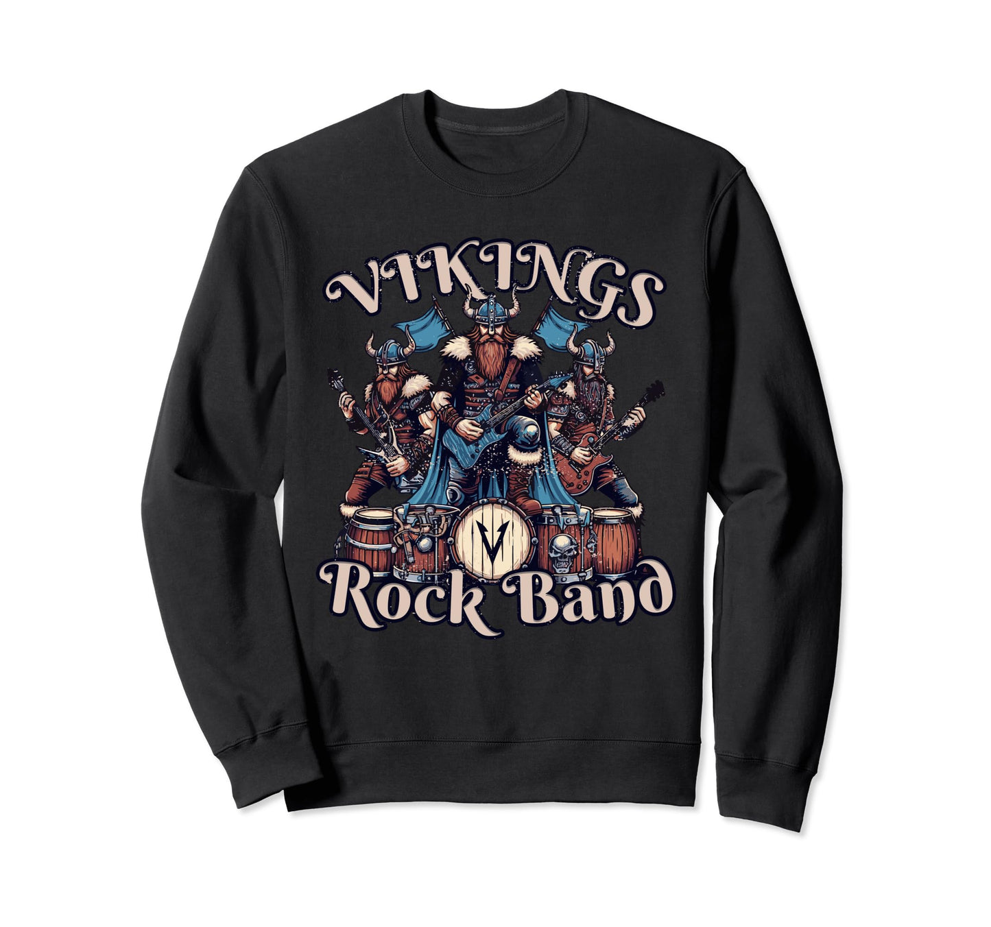 Vikings Rock Band Epic Norse Warrior Sweatshirt - Trendy Graphic Men Women - T-Shirt, Sweatshirt, Hoodie