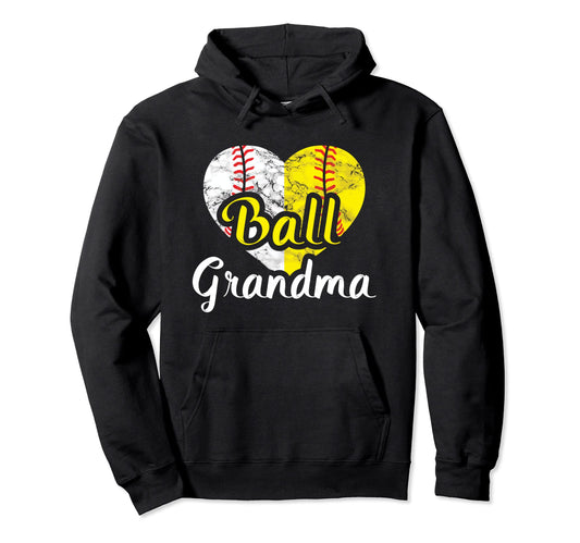 Ball Grandpa Baseball Softball Sports Hoodie - Trendy Graphic for Adults - T-Shirt, Sweatshirt, Hoodie